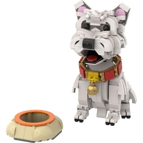 591Pcs Animal Series Building Block Toy West Highland White Terrier Dog Bricks Small Particles Toy For Child Education Toys Gift
