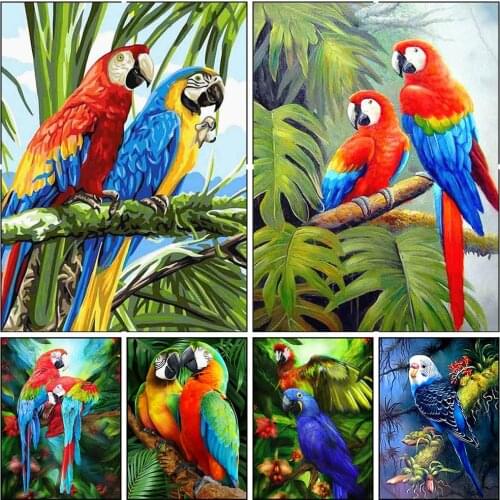 5D DIY Diamond Embroidery Bird Mosaic Parrot Cross Stitch Full Drill Square Round Diamond Painting Animals Home Decoration Gift