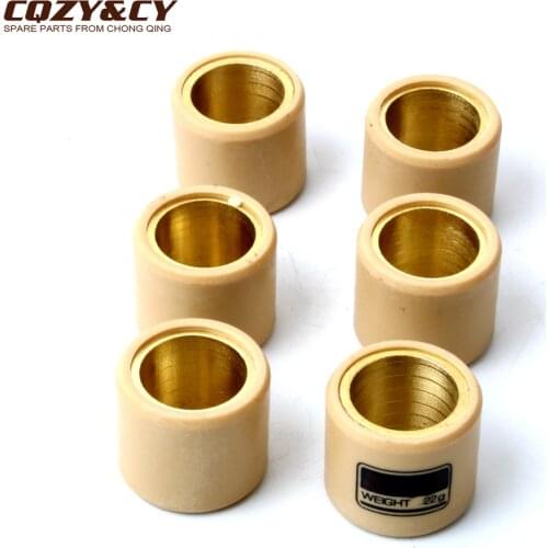 6pc Variator Racing Roller Weights 22gram 25x22mm for Yamaha Quad ATV Grizzly 300 2012
