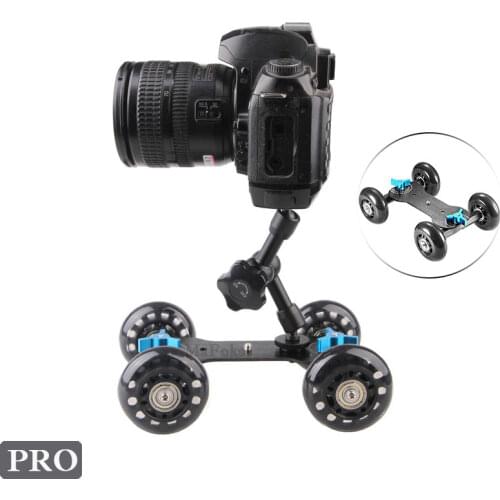 7|11 Inch Magic Arm Mobile Rolling Sliding Dolly Stabilizer Skater Slider Camera Stand Photography Car Photo Studio Accessories