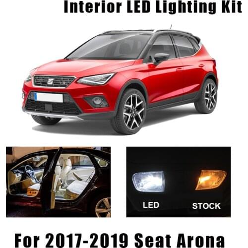 13pcs White Canbus Error Free LED Bulbs Interior Map Reading Dome Light Kit for Seat Arona 2017 2018 2019 Car Accessories