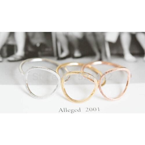 Free shipping 10pcs/lot Gold/Rose-gold Open Round Rings Hollow Round Finger Ring JZ027