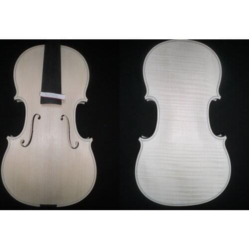 Whole Piece Maple Back White Violin 4/4 European Wood Spruce Top Nice Grains