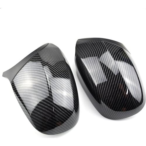 For BMW 3 series E90 E91 E92 E93 LCI Facelifted Carbon Fiber pattern & Black Side Wing Mirror Cover Cap Rearview Mirror Shell