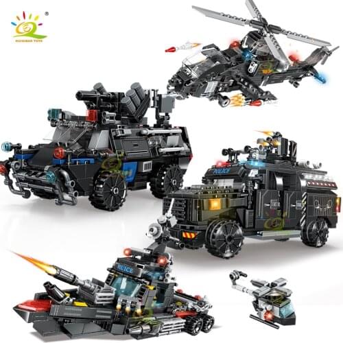 480pcs SWAT Police dolls Model Building Blocks Military CS City Special Forces Weapon Army Figures Toys Christmas For Children