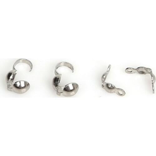 New Arrival 50pcs Cords End Cover Stainless Steel Connectors to Link Clasp Jewelry Findings For DIY Bracelet Jewelry Making