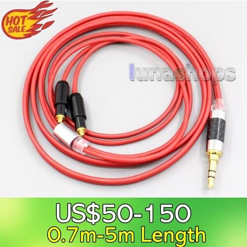 LN006658 2.5mm 4.4mm XLR 3.5mm 99% Pure PCOCC Earphone Cable For Shure SRH1540 SRH1840 SRH1440