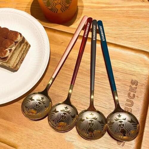 Simple Creative Spoon New Original Coffee Stirring Spoon 304 Stainless Steel Dessert Spoon Drainage Spoon