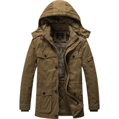 2020 Winter Jacket Men Military Style Thick Warm Fleece Parka Coat Multi-pockets Cargo Jacket Hooded Windbreaker Outwear Men 5XL