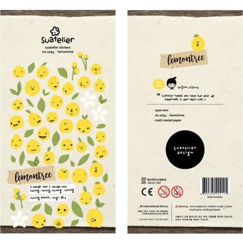 DIY Stickers Cute Lemon Tree Kawaii Stickers for Diary Scrapbooking Notebook Greeting Card Decoration