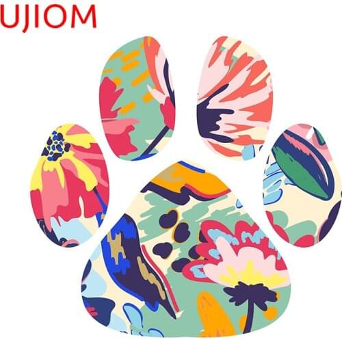 UJIOM Wall Stickers Modern Abstract Floral Painted Pattern Decoration Waterproof Sticker Accessories Room Home Decor Art Decals