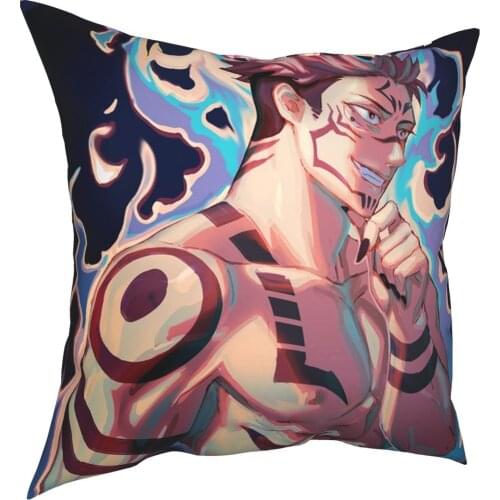 Jujutsu Kaisen Sukuna Pillowcase Printing Polyester Cushion Cover Gift Anime Pillow Case Cover Home Square 40*40cm