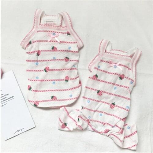 Pet Dog Clothing Summer Dog Vest Jumpsuit Overalls Puppy Apparel Yorkshire Pomeranian Poodle Bichon Schnauzer Pet Clothing Skirt