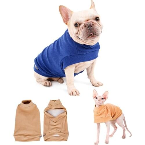 Autumn Winter Fleece Dog Clothes Stretchy Pet Knitwear Sweater for Cats Small Dogs Soft Warm Puppy Shirt Indoor Dog Clothing