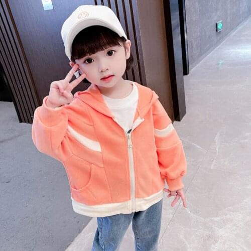 Coat For Girl Solid Color Girls Coats Outerwear Casual Childrens Coats Spring Autumn Childrens Clothing