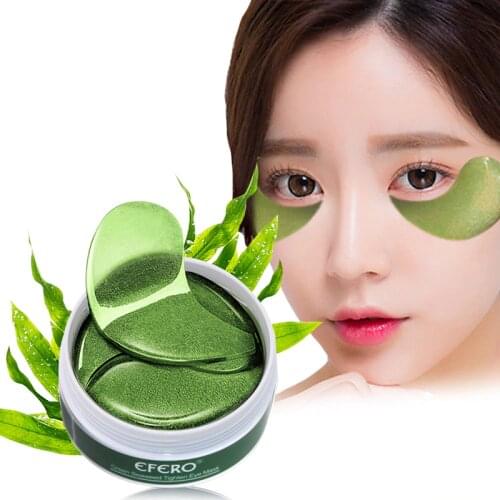 60pcs Eye Mask Gel Seaweed Collagen Eye Patches Under the Eye Bags Dark Circles Removal Moisturizing Eyes Pads Masks Skin Care