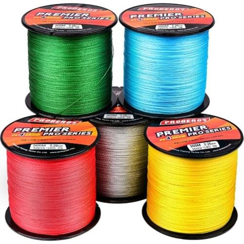4 Strands 300M PE Braided Wire Fishing Line 6-100LB 0.4-10.0 Multifilament Carp Fishing Rope Cord Fishing Tool X153G