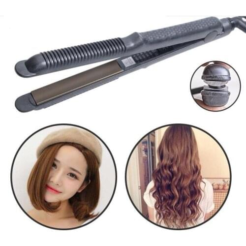 Curl Professional Electronic Temperature Control Straight Titanium Corrugated Metal Tools Small Electric Plywood Corn Clip