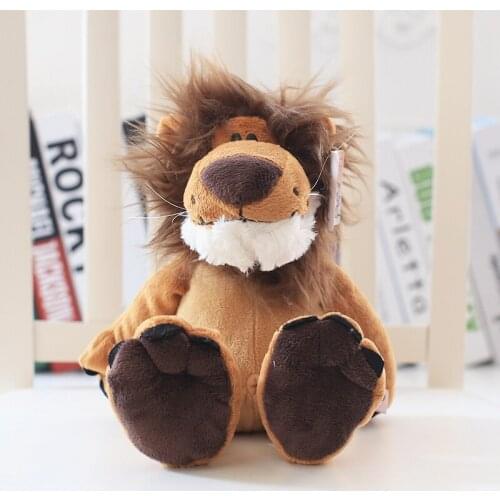Dropshipping 1pcs 25cm Cute Jungle Forest Animal Plush Toys Stuffed Lion sleeping Plush Doll Toys Kids Baby Children boy Gift