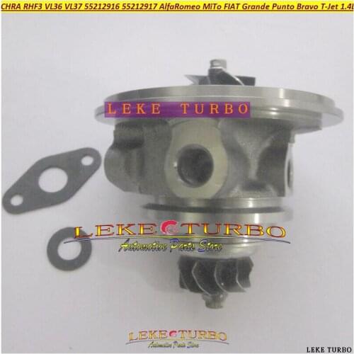 Turbocharger Cartridge Core RHF3 VL36 VL37 For Lancia Delta MiTo Punto Bravo T-Jet 16V 1368ccm 198A4000 88kw 120HP Gas 55212916