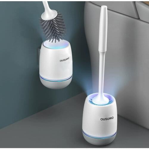 GURET TPR Toilet Brush Wall-mounted or Floor-standing Cleaning Brush Bathroom Accessories Household Cleaning Tool For Bathroom