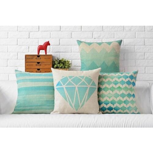 Nordic Symphony color geometric abstraction cushions office pillow cushion thick cotton pillow pounds No Inner