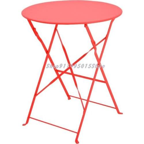 Balcony Courtyard Table Iron Round Table Folding Table Outdoor Table And Chair Leisure Table And Chair Cafe Table Outdoor Leisur