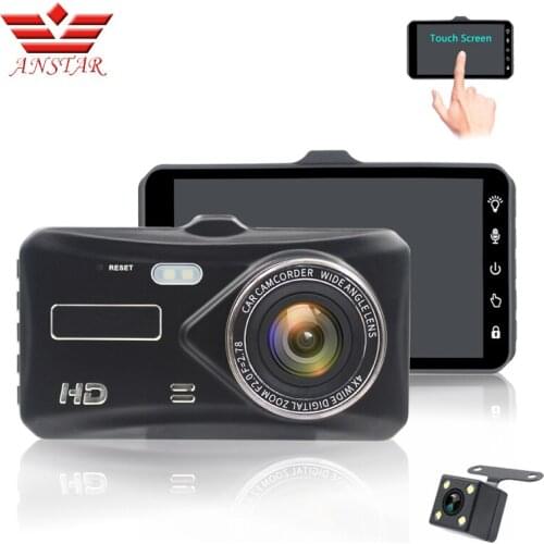ANSTAR 4 Inch Touch Car Dvr HD 1080P Dual Lens Camera Dash Cam Auto Camcorder Video Recorder Parking Assistance For Cars Camera
