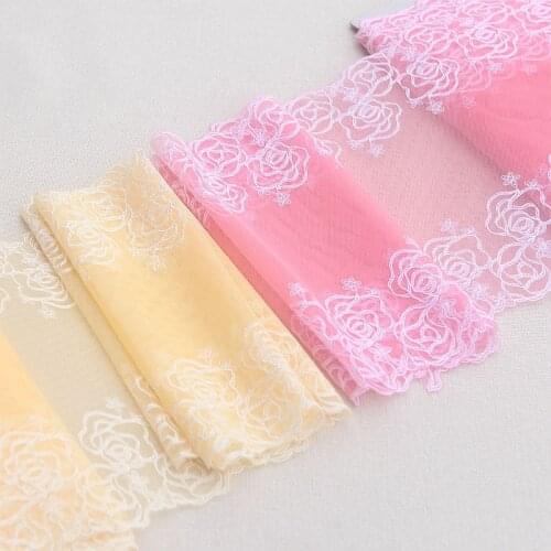 2Yards/Lot High 2021 Quality Lace Embroidery Lace Fabric Net Lace Ribbon Tulle Lace Handmade Sewing