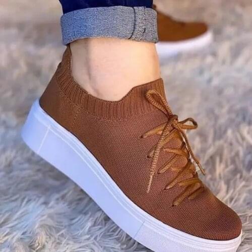 Tenis feminino sapatos femininos Breathable Mesh Height-increasing Slip-on Female Sock Footwear Outdoor Women Sneakers Thick