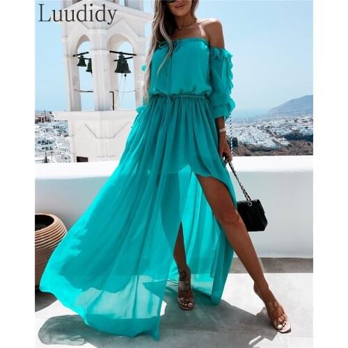 Off Shoulder Solid Color Bandeau Dress Women Elegant Ruched Short Sleeve A-Line Dress