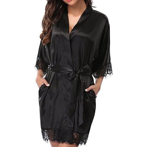 Bigsweety Imitation Ice Silk Sleepwear Women Ladies Sexy Sleepwear New Fashion Half Sleeve Nightgowns Sleepwear Nightdresses