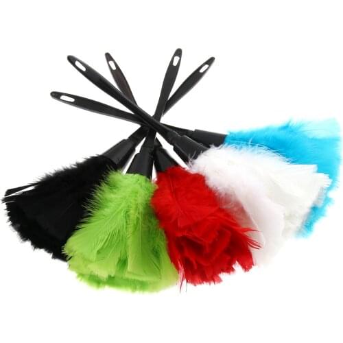 1PC Multicolor Feather Duster with Plastic Handle Anti Static Dust Brush Car Washer for Home Cleaning Tools Key Bord Cleaning