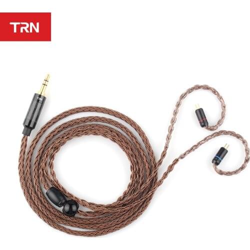 TRN T2 16 Core Silver Plated HIFI Upgrade Cable 3.5/2.5mm Plug MMCX/2Pin Connector For TRN V80 V10 V30 A10 C10 C16 ASX QUEEN P1