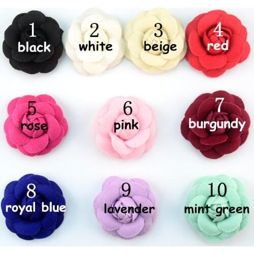 30 pcs/lot , Handmade Camellia Flower for brooch pin hat shoes headband hair bows gift wrapping