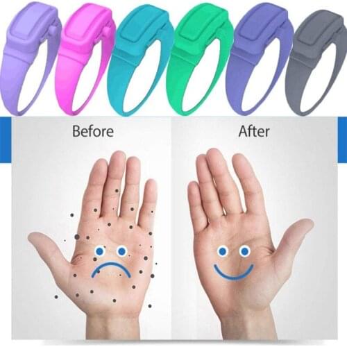 4PC Wristband Hand Dispenser Hand Sanitizer Dispensing Silica gel Wearable Dispenser Pumps Disinfecta Wristbands Hand Band Wrist
