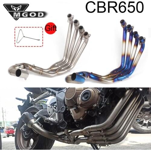 51mm Front Row Side Tntact Stainless Steel Motorcycle Full Exhaust Systems Pipe For Honda CB650F CBR650F CBR 650 Racing Modified
