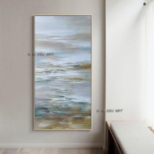 Abstract Oil Painting Wall Art On Canvas Bright Color Minimalist 100% Handmade Modern For Living Room Bedroom