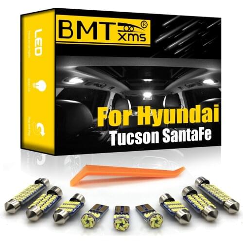 BMTxms Canbus For Hyundai Tucson Santa Fe Santafe i10 i20 i30 i40 ix20 ix35 ix55 Vehicle LED Interior Map Dome Light Kit