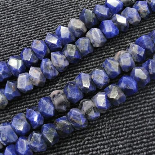 11x15mm Natural Near Rectangle Cuboid Faceted Blue Sodalite Beads For Jewelry Making Beads Bracelets 15'' DIY Beads Trinket
