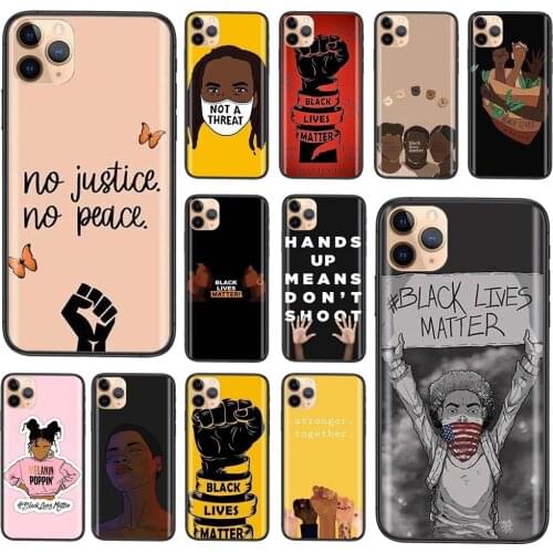 For Galaxy Note 20 10 9 8 Lite Pro Ultra M51 M31 M30S A10 A10S A8 A7 A5 J6 J8 2018 Black Lives Matte Soft TPU Phone Shell Case