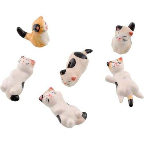 Chopsticks Holder Set Of 6 Spoon Cat Shape Light Saber Rest Spoon Fork Knife Holder Rack Articles Chopsticks Holder Chopstick