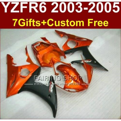 EH7 body repair parts for YAMAHA R6 fairing kit 03 04 05 burnt orange fairings YZF R6 2003 2004 2005 Motorcycle sets KOT5