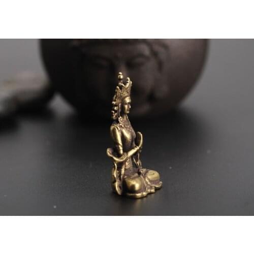 Avalukitesvara estatua de Buda colgante de bronce llavero colgante de adorno de coche artesanía