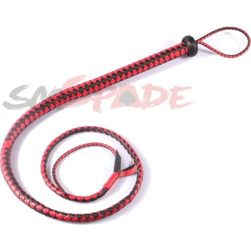 1.65M Black and red artificia leather flogger, handmade horse whip, Horse racing flogger, free shipping knout