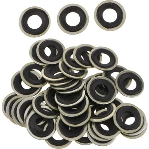 50x M14 Metal Oil Drain Plug Gasket Washer for GM for Chevrolet for Dorman 24571185