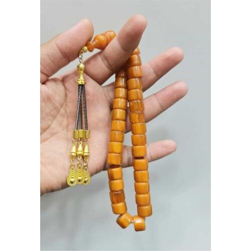 Islamic Tasbih Muslim Rosary Beads 33 Prayer Rosary For Men Bracelet For Men Accessory amber oltu amber stone Handmade Turkey