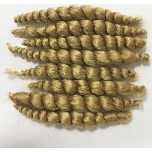 Reborn Doll kit accessories High Quality Handmade Dark Brown/Gold Mohair for DIY bebe reborn silicone doll wig