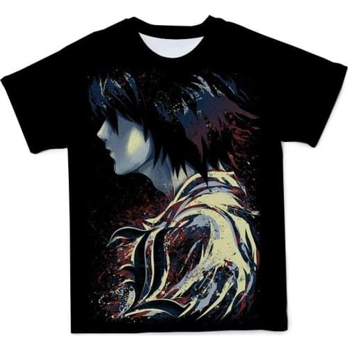 New hot-sale evil Death Note anime mens t-shirt Summer fashion boutique comfortable boys t-shirt kids anime top