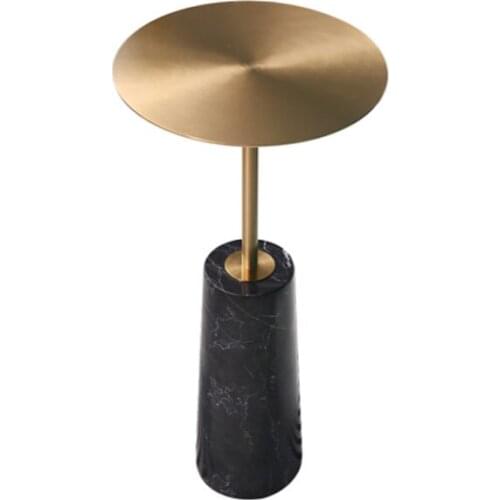 New Metal End Table for Living Room Marble Base Round Side Table Small Coffee Table